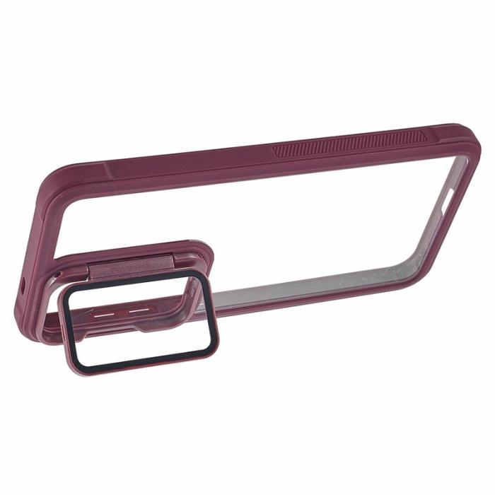 OEM - Mobilskal för Samsung Galaxy S26 Plus PC + TPU med kickstand - Vinröd
