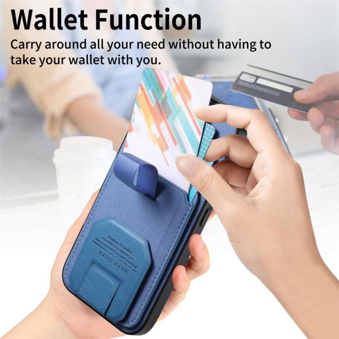 OEM - Mobilskal för Samsung Galaxy S26 Ultra Kickstand Card Slot TPU - Blå