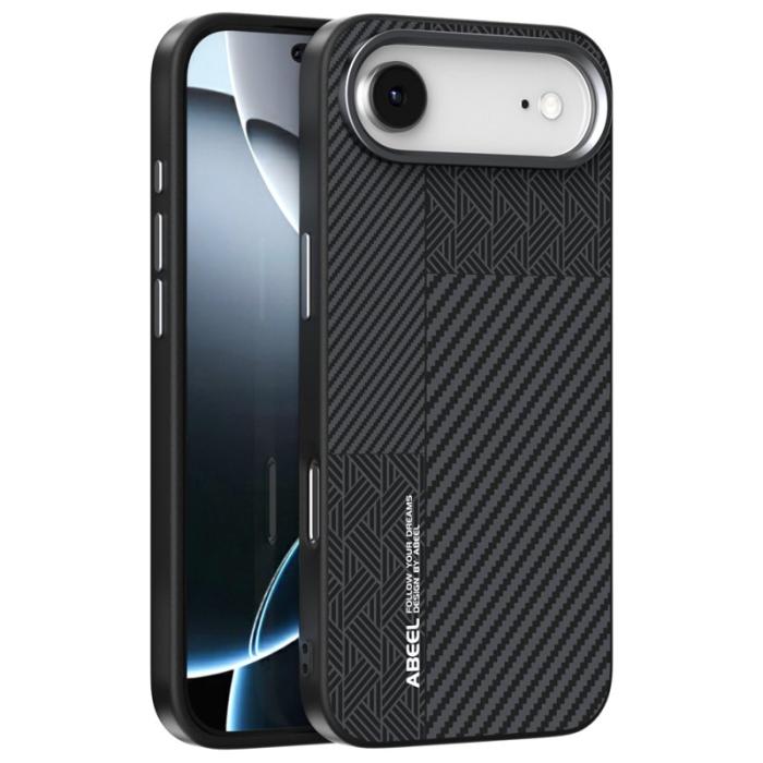 ABEEL - ABEEL Mobilskal till iPhone Air PC TPU Aluminium PU Läder MagSafe - Textur 1
