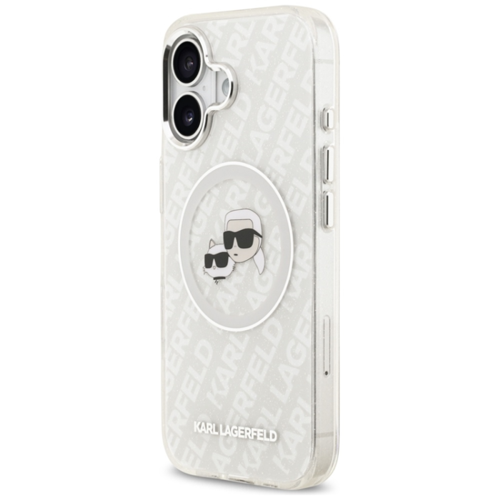KARL LAGERFELD - Karl Lagerfeld iPhone 17 Mobilskal Magsafe Glitter Karl Och Choupette Heads