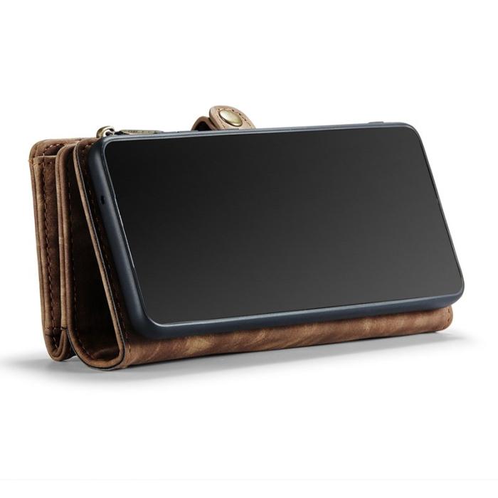 Caseme - CASEME 008 Series Samsung Galaxy S21 Konstläder Plånboksfodral Magnetisk Brun