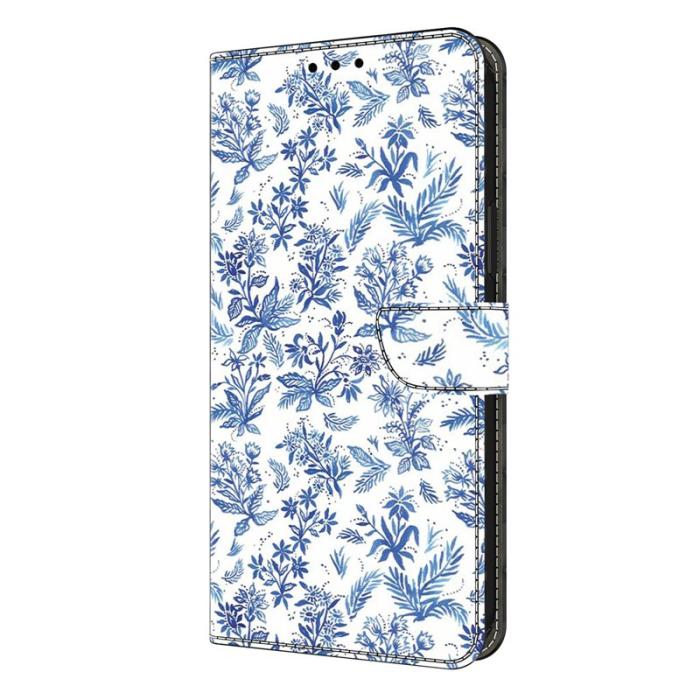OEM - Samsung Galaxy S26 Plånboksfodral Mönstertryck Konstläder Flip Ställ - Blomfält