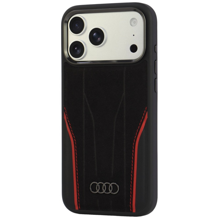 Audi - Audi Mobilskal För iPhone 18 Pro Max/17 Pro Max Magsafe R8 Äkta läder - Röd
