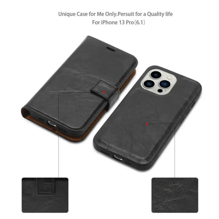 OEM - iPhone 15 Pro Plånboksfodral 2-in-1 Detachable - Röd