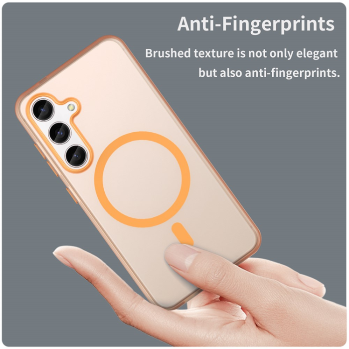 A-One Brand - Galaxy S25 Plus/S24 Plus Mobilskal MagSafe Frost - Orange