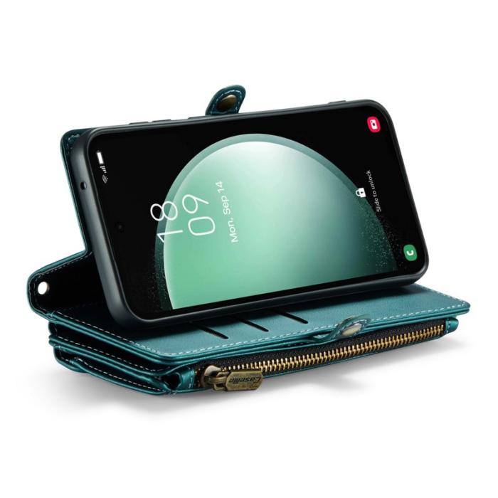 Caseme - CASEME Plånboksfodral Konstläder för Samsung Galaxy S23 FE - Grön