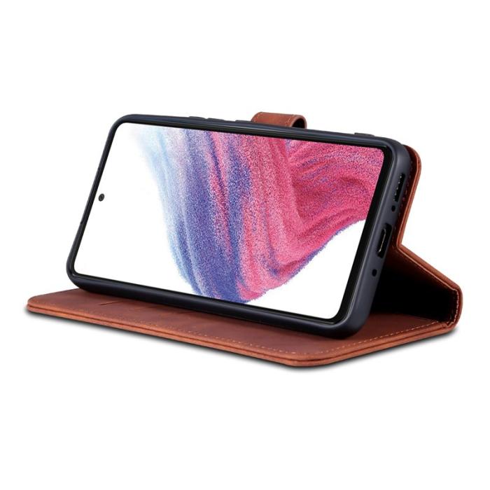 AZNS - AZNS Samsung Galaxy A34 5G Plånboksfodral Konstläder - Brun