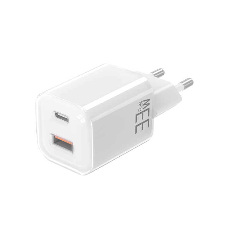 Snabbladdare 33W USB-C - USB-A EU PD Nano (Vit) | 505295 | AlltMobil