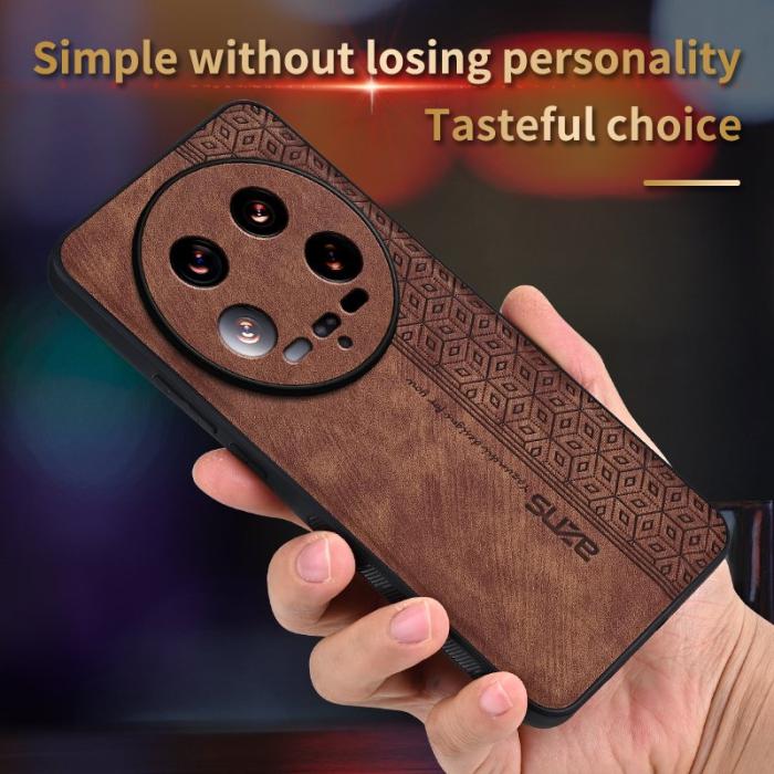 AZNS - AZNS Xiaomi 14 Ultra Fodral Mönster Konstläder - Grön
