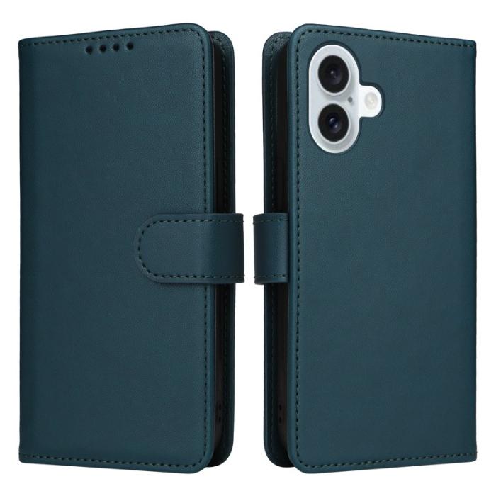 BETOPNICE - BETOPNICE iPhone 16 Plus Plånboksfodral Magnetiskt Konstläder - Blå