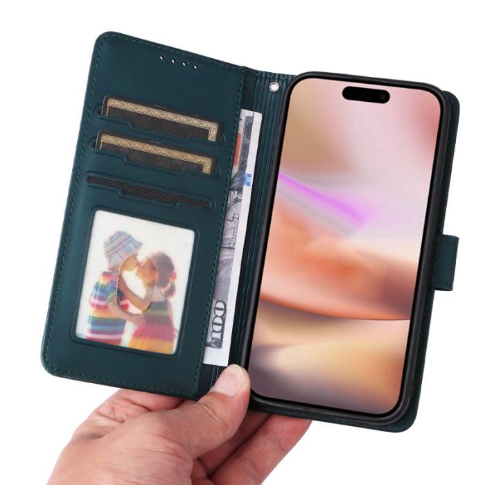 BETOPNICE - BETOPNICE iPhone 16 Plus Plånboksfodral Magnetiskt Konstläder - Blå