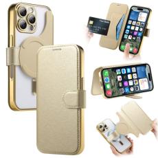 CASENEO - CASENEO Mobilskal till iPhone 16 Pro TPU Inre - &Auml;kta l&auml;der - Guld
