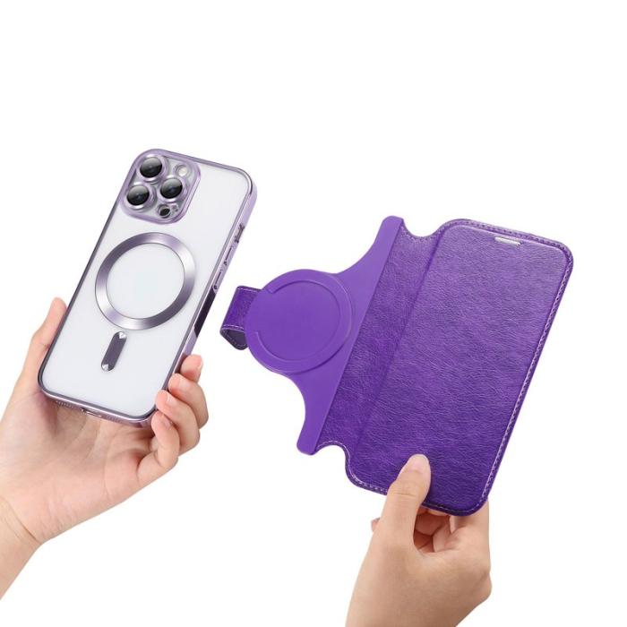 CASENEO - CASENEO iPhone 16 Pro Fodral TPU Inner Shell - KonstLäder - Lila