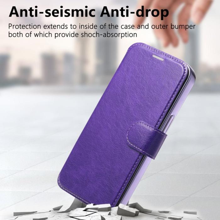 CASENEO - CASENEO iPhone 16 Pro Fodral TPU Inner Shell - KonstLäder - Lila