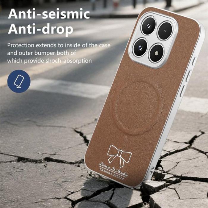 A-One Brand - Mobilskal för Xiaomi 17 Magnetisk PU-läder Butterfly Bow Pattern