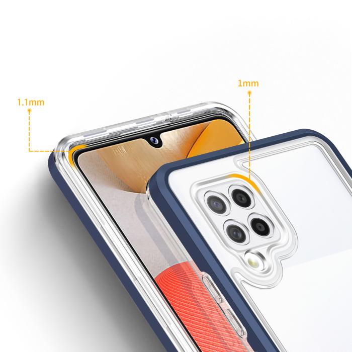 OEM - Galaxy A42 5G Skal Clear 3in1 - Blå