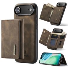 DG.MING - DG.MING iPhone Air Konstl&auml;der Pl&aring;nboksfodral Kickstand Brun