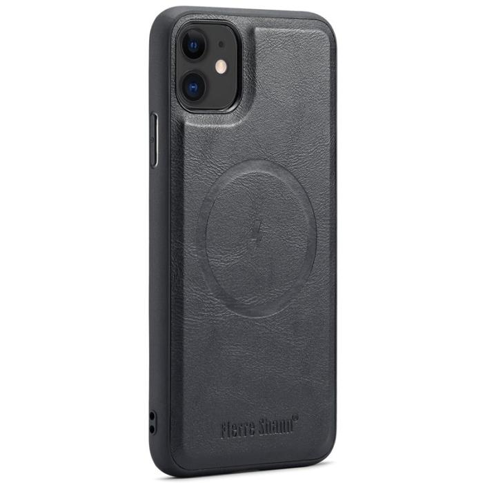FIERRE SHANN - FIERRE SHANN 025 Fodral för iPhone 11 KonstLäder - Svart