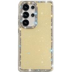 OEM - Mobilskal till Samsung Galaxy S26 Ultra Rhinestone Glitter TPU + PC Glitter Gul