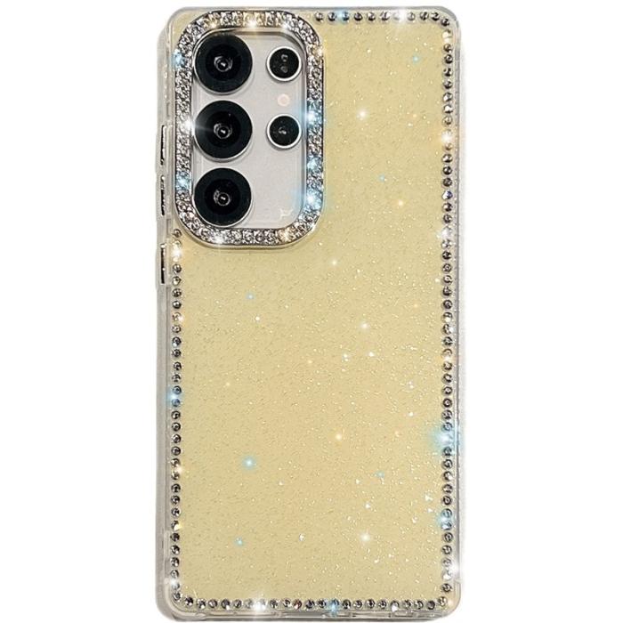 OEM - Mobilskal till Samsung Galaxy S26 Ultra Rhinestone Glitter TPU + PC Glitter Gul