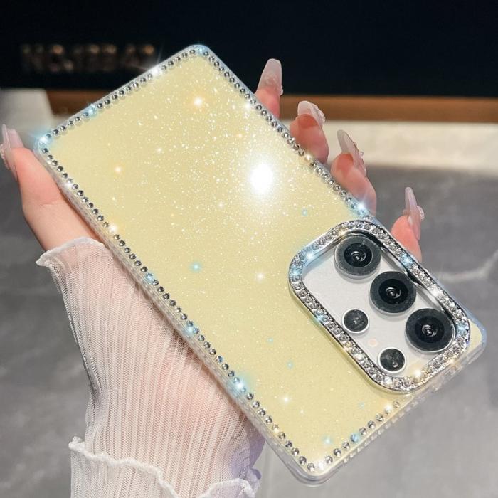 OEM - Mobilskal till Samsung Galaxy S26 Ultra Rhinestone Glitter TPU + PC Glitter Gul