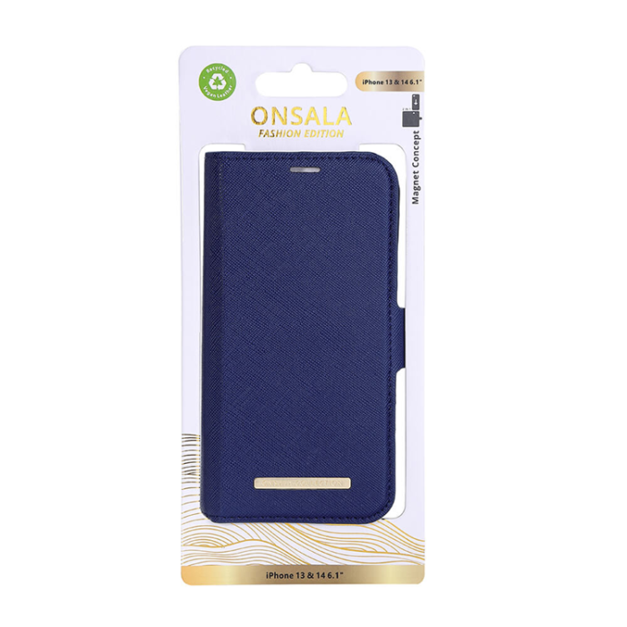 Onsala - ONSALA iPhone 14 Plånboksfodral - Blå