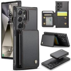 JEEHOOD - JEEHOOD J05 Fodral f&ouml;r Samsung Galaxy S24 Ultra Konstl&auml;der Svart