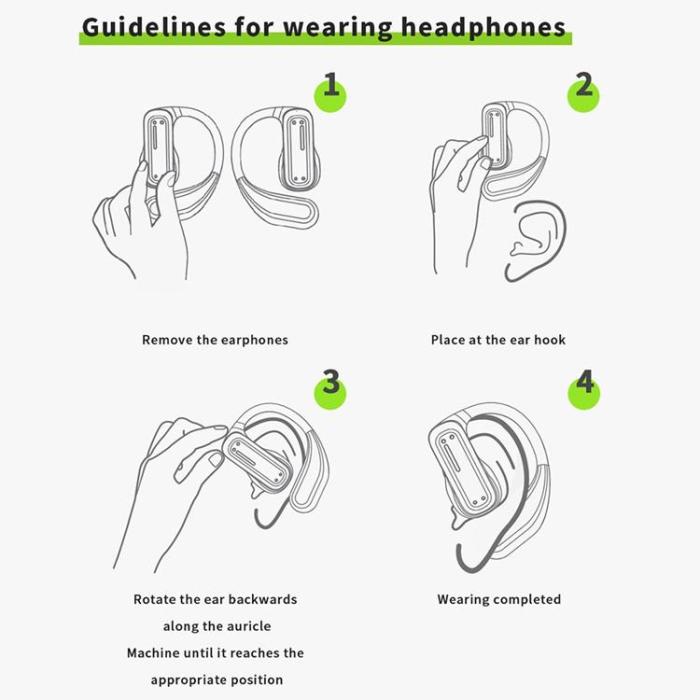 HTC - HTC Open-Ear Trådlösa Hörlurar Bluetooth V6.0 NE02