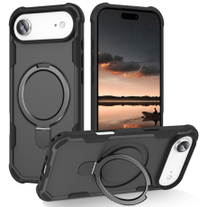 A-One Brand - iPhone 17 Air Mobilskal MagSafe Kickstand Shockproof - Svart