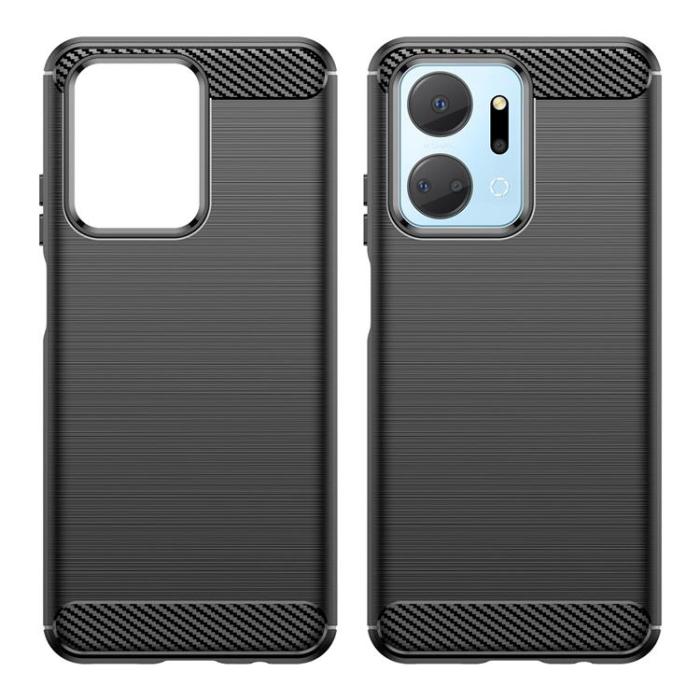 OEM - Honor Play 40 Plus/Honor X7a Mobilskal Carbon Silikon - Svart