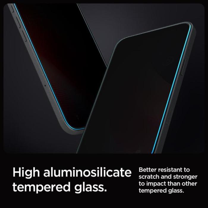 Spigen - [2-Pack] Spigen iPhone 16 Pro Max Skärmskydd Härdat glas TR. EZ Fit Privacy