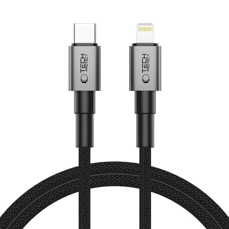 Tech-Protect USB-C Till Lightning kabel (100cm) Ultraboost - Grå | 3541 | AlltMobil