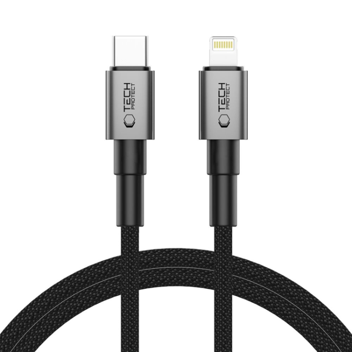 Tech-Protect - Tech-Protect USB-C Till Lightning kabel (100cm) Ultraboost - Grå