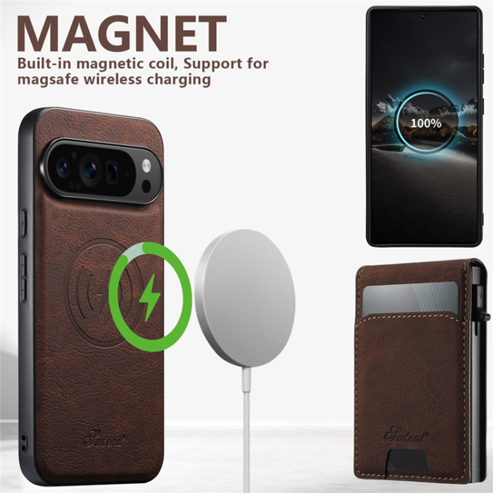 SUTENI - Suteni Google Pixel 9 Pro XL Mobilskal MagSafe Korthållare