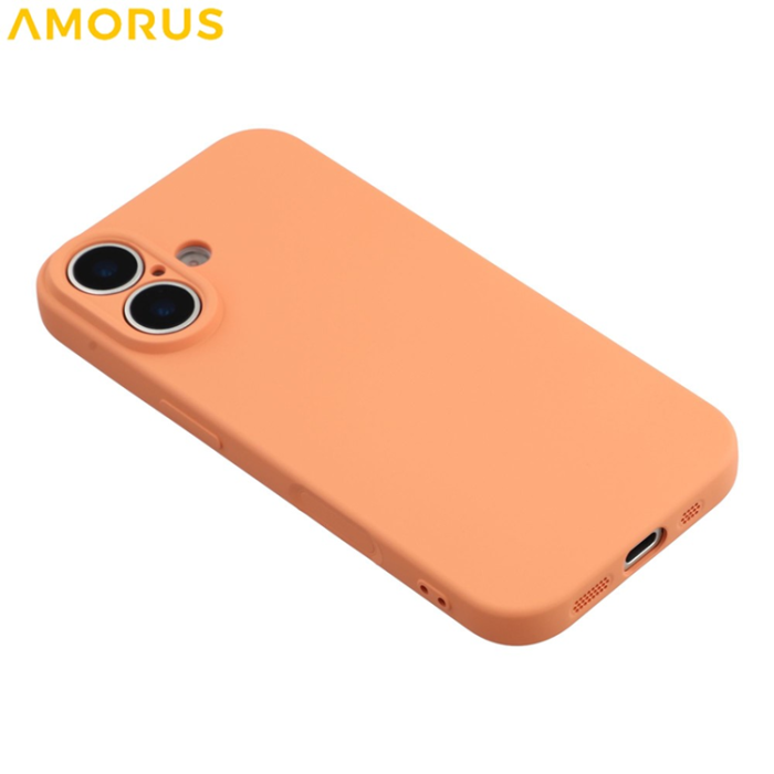 Amorus - AMORUS iPhone 17 Mobilskal Precise Cutouts TPU Fiber - Orange