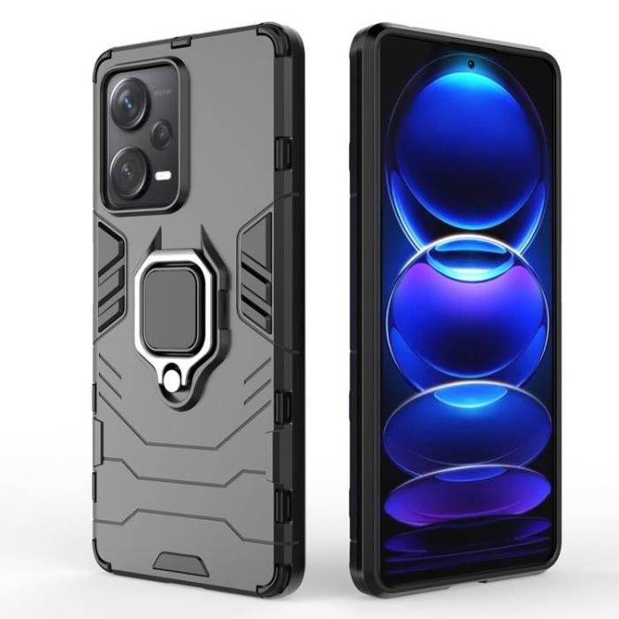 OEM - Redmi Note 12 Pro Plus Mobilskal Magnetic Ring Hållare - Svart