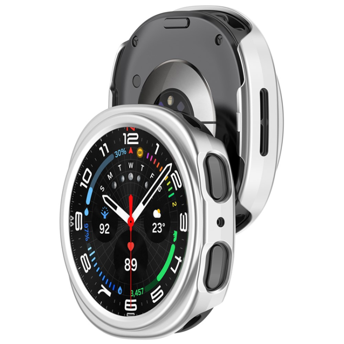 A-One Brand - Galaxy Watch 8 (44mm) Skal Halvsluten Hård PC - Silver