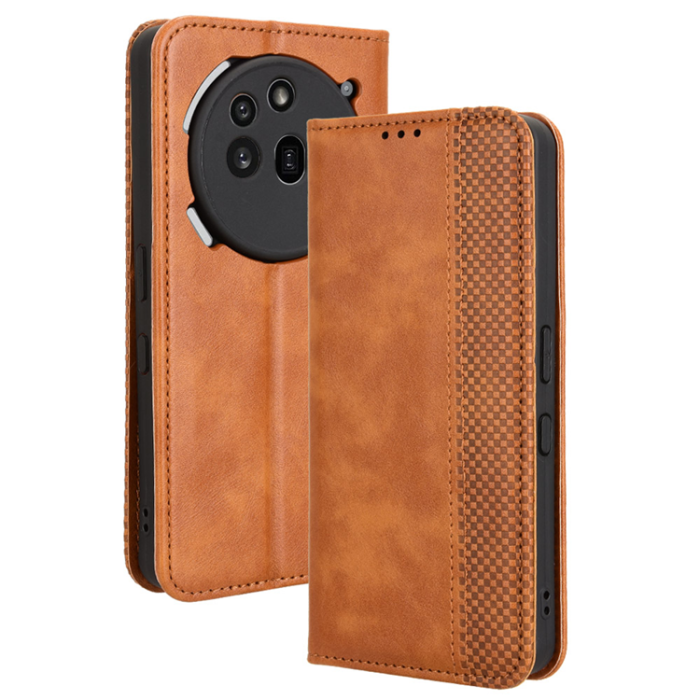 A-One Brand - Nothing Phone (3a) Pro Plånboksfodral Retro Kickstand - Brun