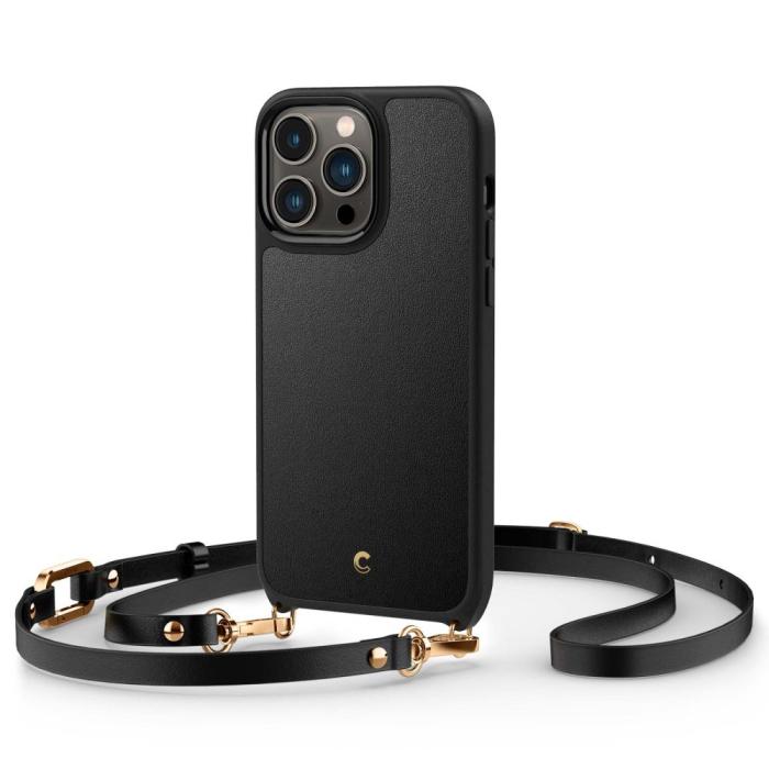 Spigen - Spigen iPhone 14 Pro Magsafe Skal med Halsband Cyrill Charm - Svart