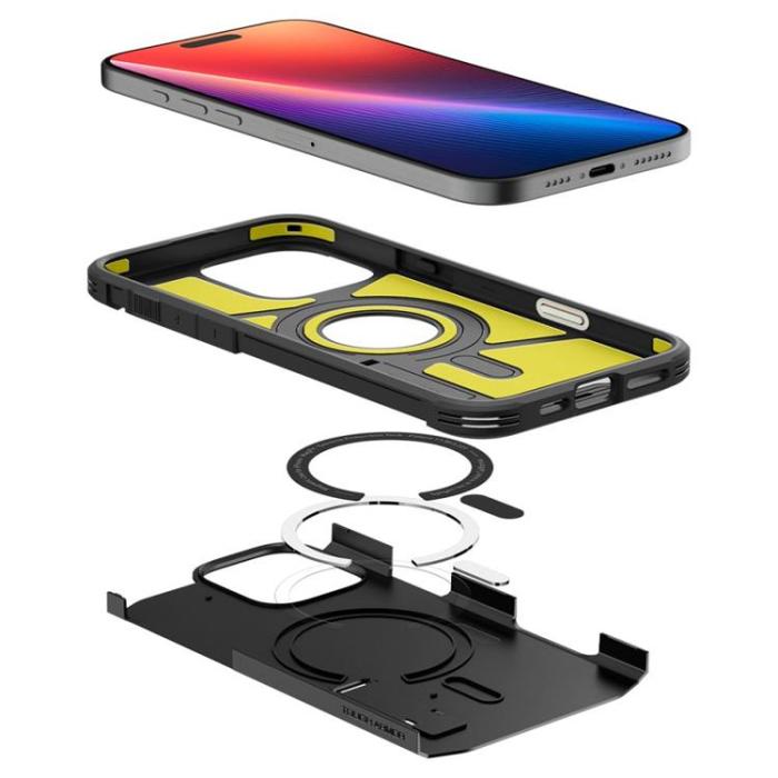 Spigen - Spigen iPhone 16 Pro Max Mobilskal MagSafe Tough Armor T - Svart