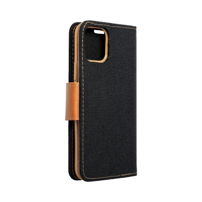 OEM - iPhone 6/6S Plånboksfodral Canvas Nylon - Svart