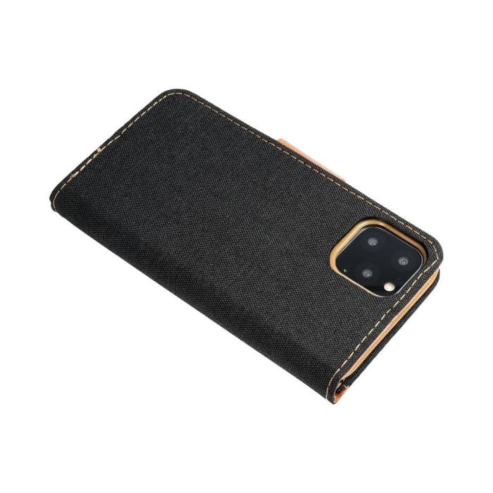 OEM - iPhone 6/6S Plånboksfodral Canvas Nylon - Svart