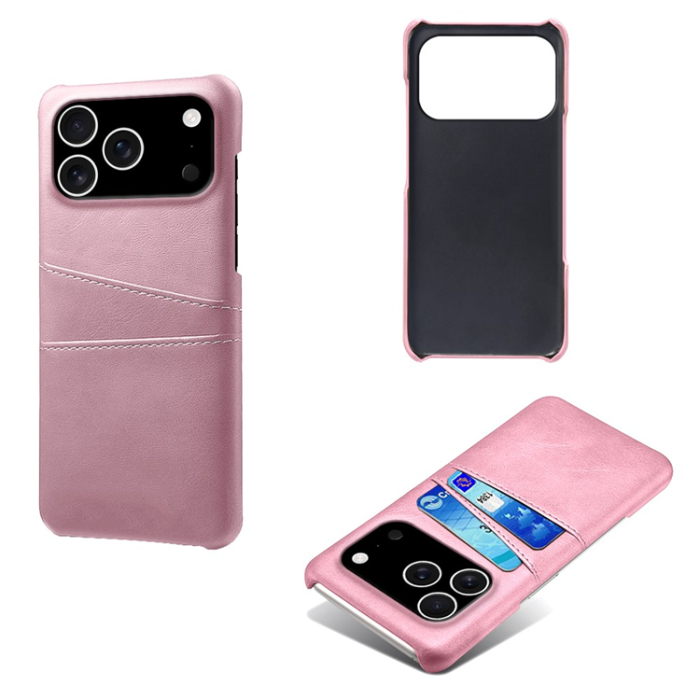 A-One Brand - iPhone 17 Pro Max Mobilskal Korthållare Dual - Roséguld