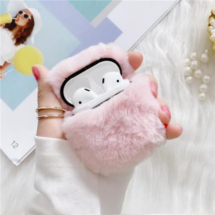UTGATT5 - Fluffigt skal till Apple Airpods 1/2 - Rosa