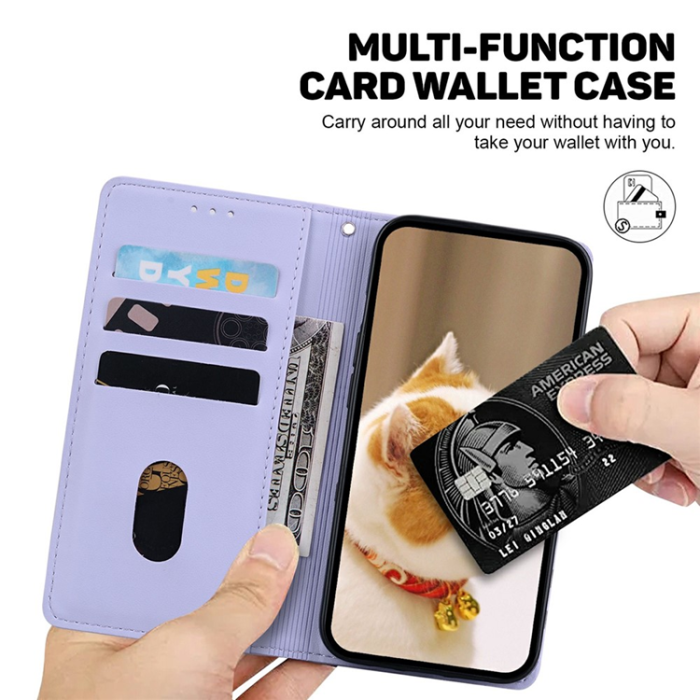A-One Brand - Sony Xperia 10 VII Plånboksfodral RFID Kitten Pattern - Lila