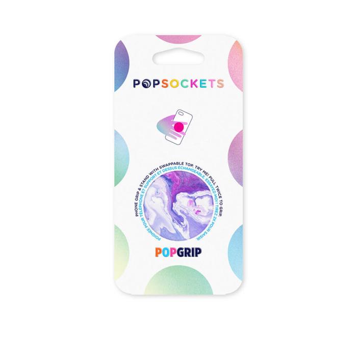 PopSockets - POPSOCKETS Lavender Flow Avtagbart Grip med Ställfunktion