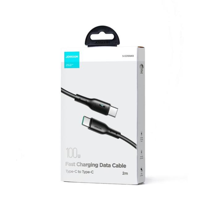 Joyroom - Joyroom USB-C till USB-C kabel 100W 2m - Svart