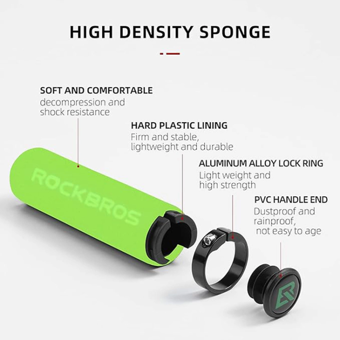 Rockbros - Rockbros Bicycle Greppar Sponge - Svart/Grön