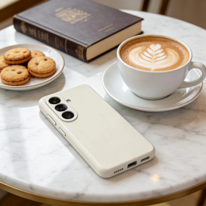 Tech-Protect - Tech-Protect Mobilskal För Galaxy S26 Magsafe Silikon - Cosmic Latte