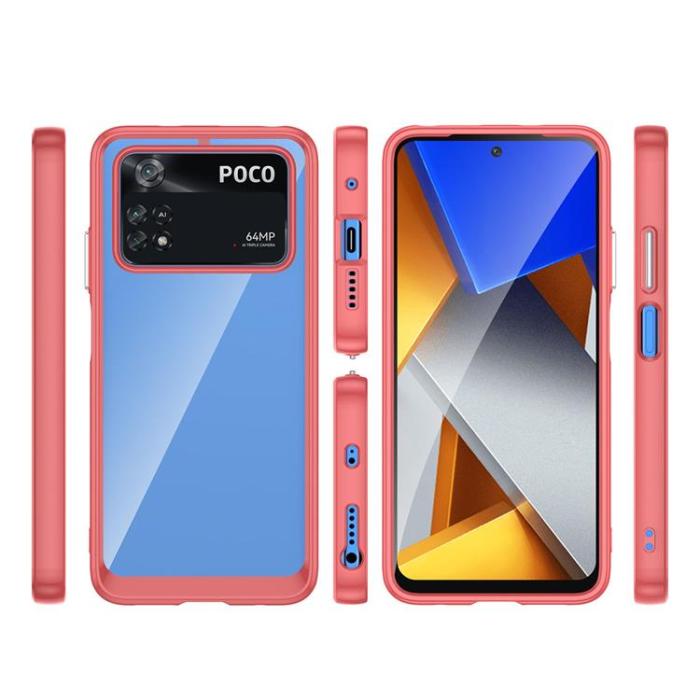 UTGATT1 - Xiaomi Poco M4 Pro Skal Outer Space Flexible - Röd